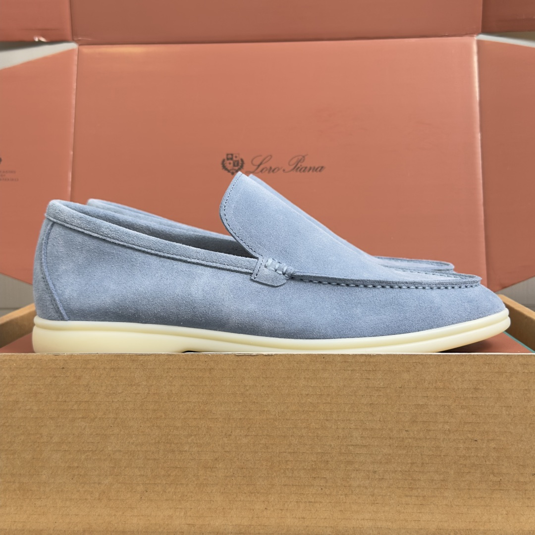 顶级版本：男款Loro Piana 诺悠翩雅 Summer Walk系列 LP 老钱风 休闲 平底 乐福