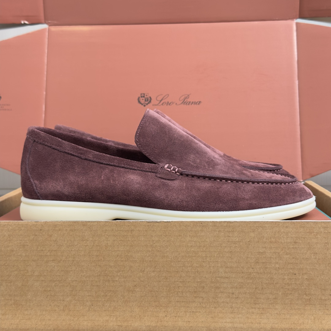 顶级版本：男款Loro Piana 诺悠翩雅 Summer Walk系列 LP 老钱风 休闲 平底 乐福