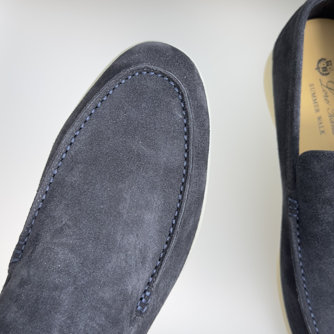 顶级版本：男款Loro Piana 诺悠翩雅 Summer Walk系列 LP 老钱风 休闲 平底 乐福