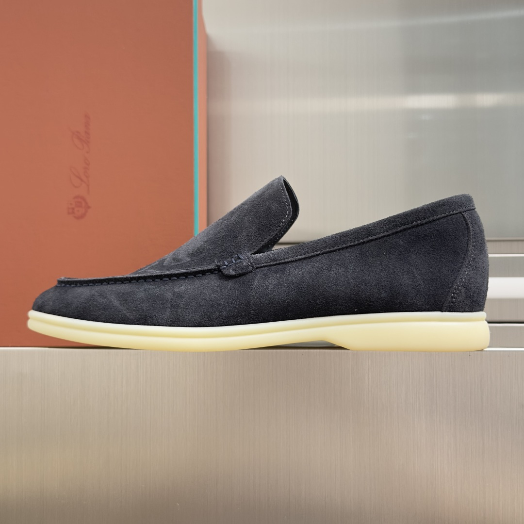 顶级版本：男款Loro Piana 诺悠翩雅 Summer Walk系列 LP 老钱风 休闲 平底 乐福