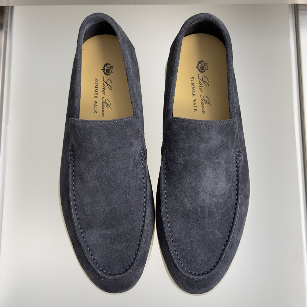顶级版本：男款Loro Piana 诺悠翩雅 Summer Walk系列 LP 老钱风 休闲 平底 乐福