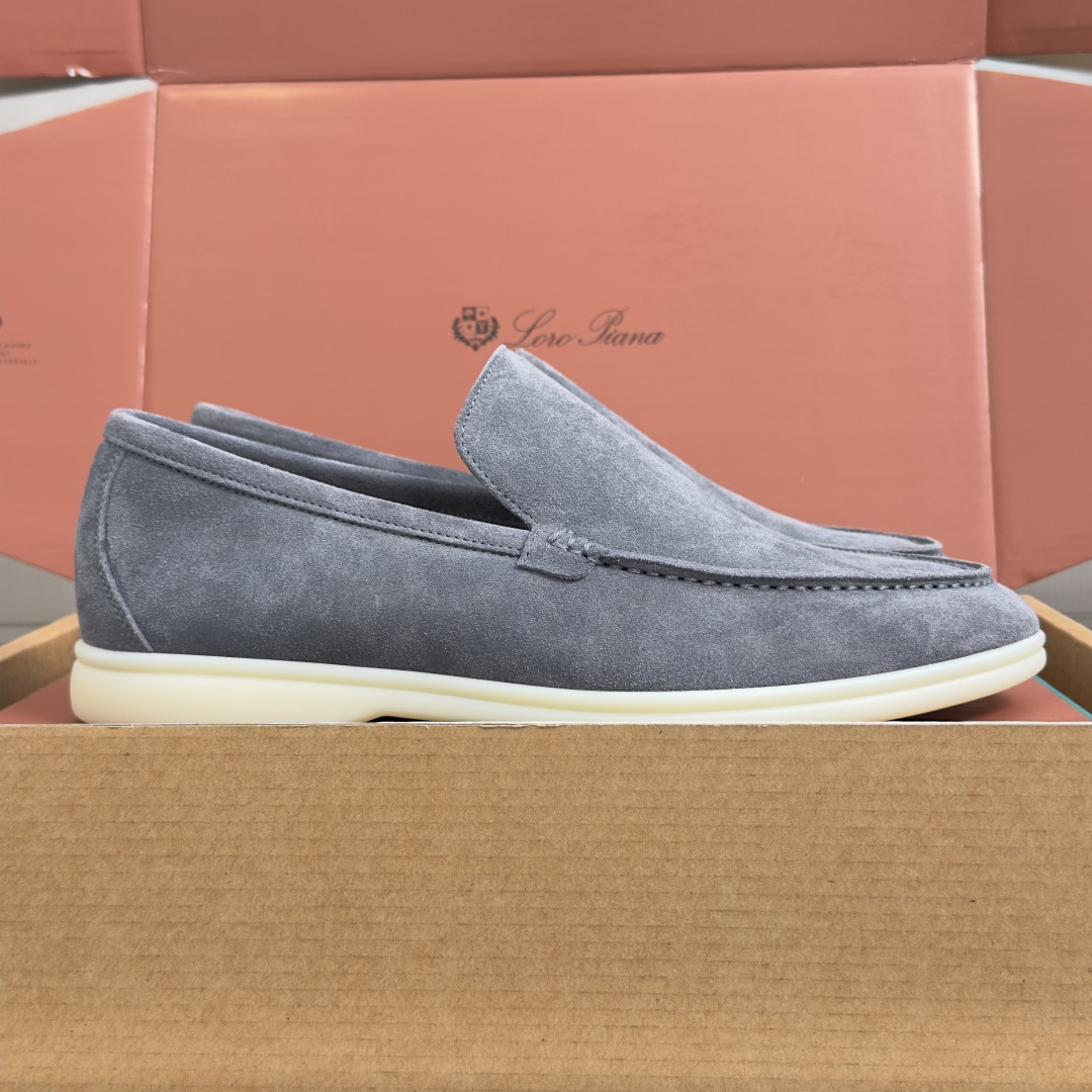 顶级版本：男款Loro Piana 诺悠翩雅 Summer Walk系列 LP 老钱风 休闲 平底 乐福