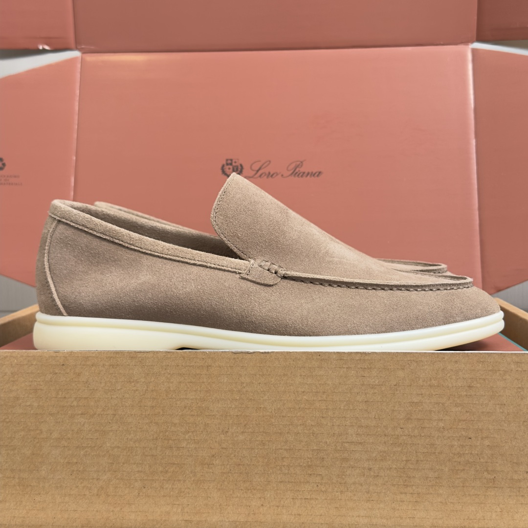 顶级版本：男款Loro Piana 诺悠翩雅 Summer Walk系列 LP 老钱风 休闲 平底 乐福