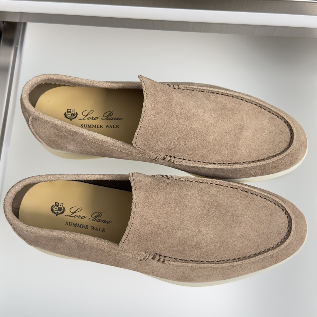 顶级版本：男款Loro Piana 诺悠翩雅 Summer Walk系列 LP 老钱风 休闲 平底 乐福