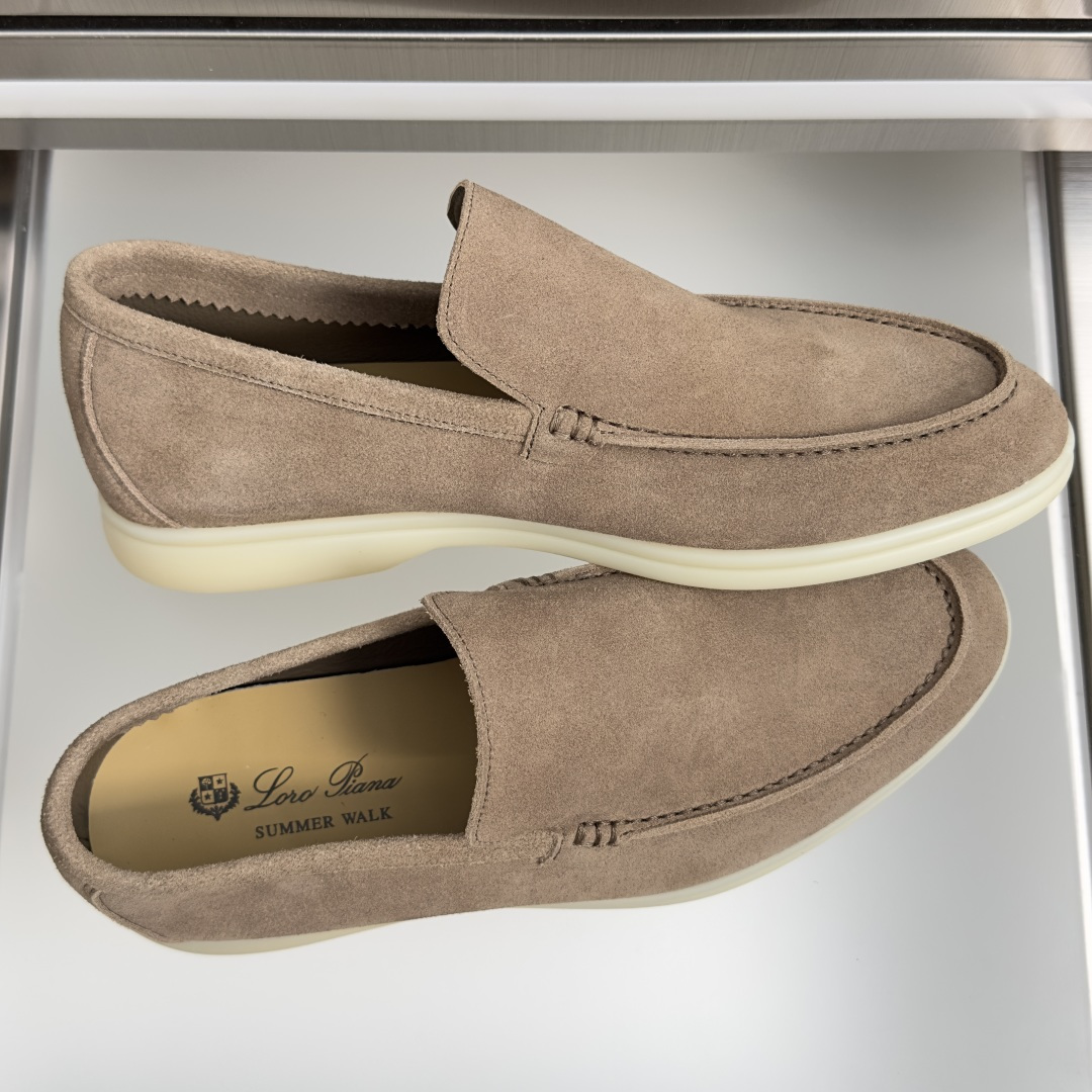 顶级版本：男款Loro Piana 诺悠翩雅 Summer Walk系列 LP 老钱风 休闲 平底 乐福