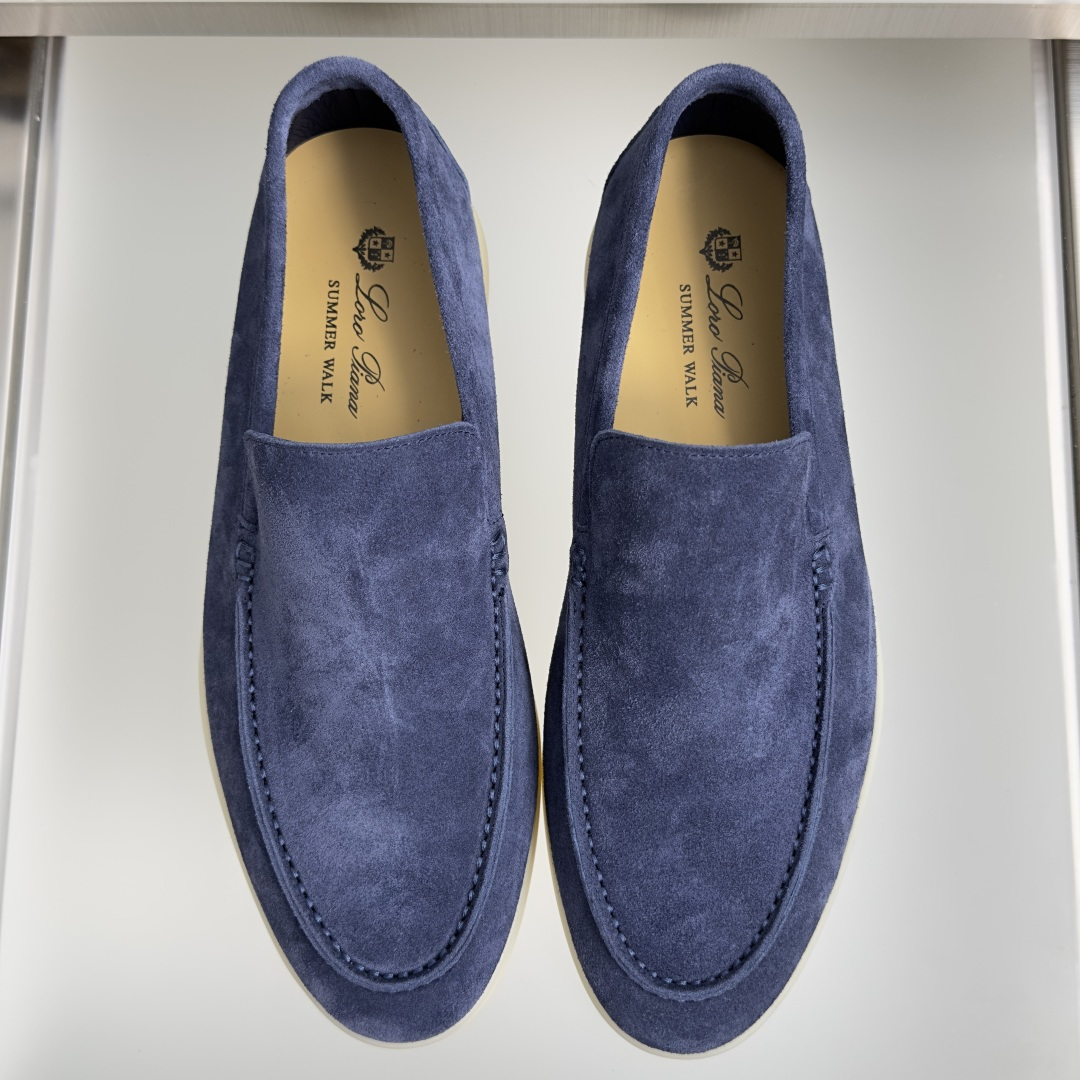 顶级版本：男款Loro Piana 诺悠翩雅 Summer Walk系列 LP 老钱风 休闲 平底 乐福