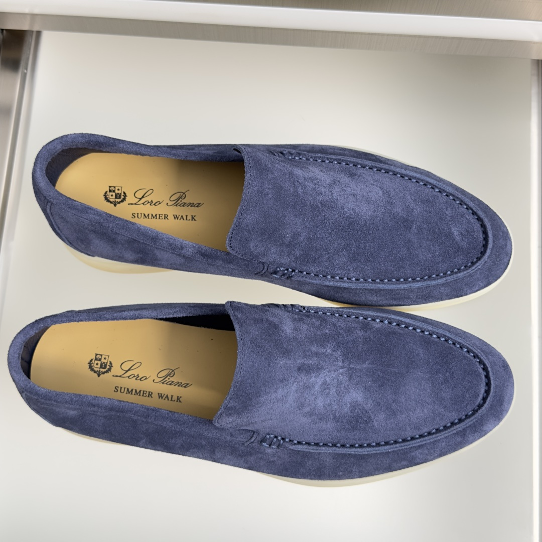 顶级版本：男款Loro Piana 诺悠翩雅 Summer Walk系列 LP 老钱风 休闲 平底 乐福