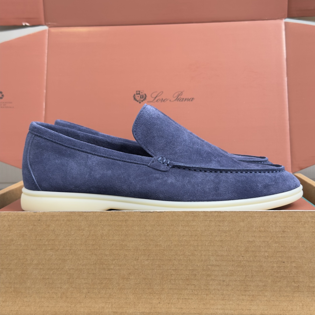 顶级版本：男款Loro Piana 诺悠翩雅 Summer Walk系列 LP 老钱风 休闲 平底 乐福