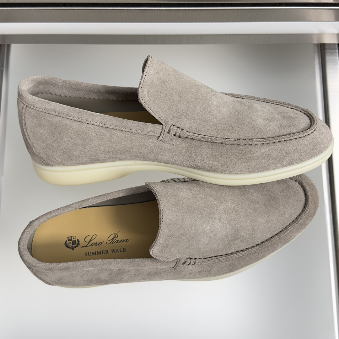顶级版本：男款Loro Piana 诺悠翩雅 Summer Walk系列 LP 老钱风 休闲 平底 乐福