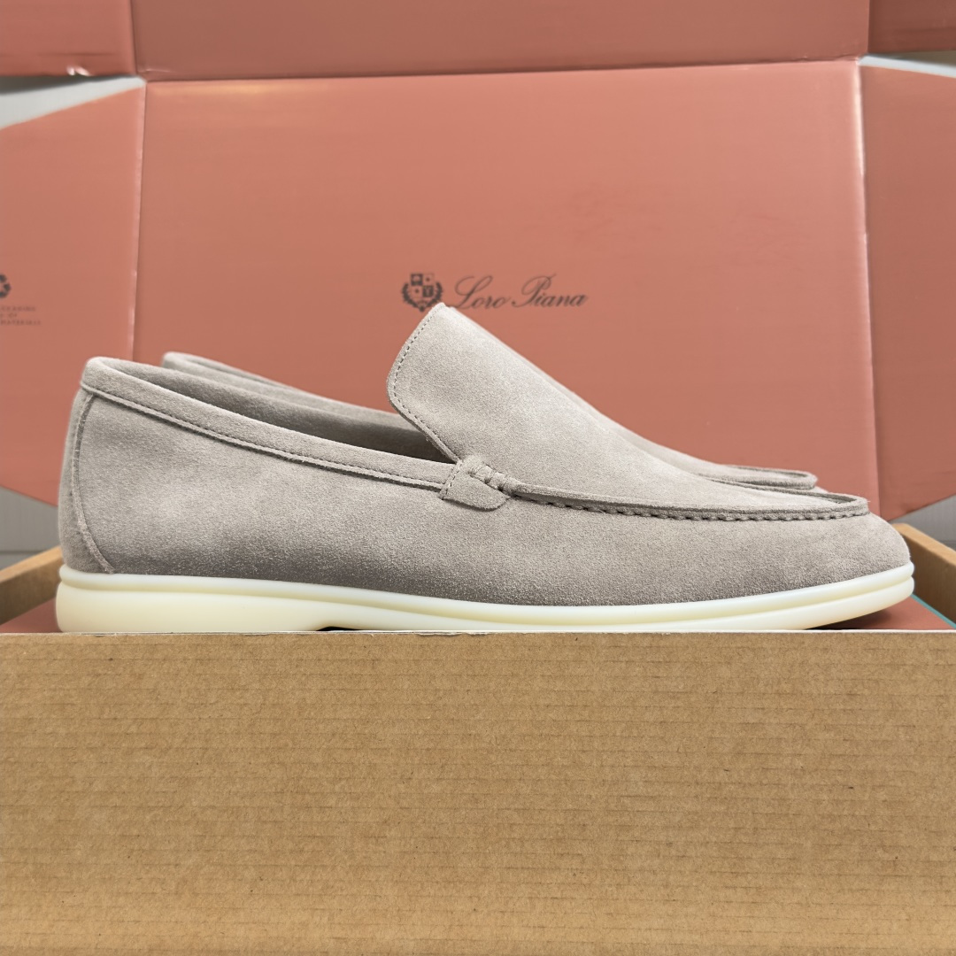 顶级版本：男款Loro Piana 诺悠翩雅 Summer Walk系列 LP 老钱风 休闲 平底 乐福