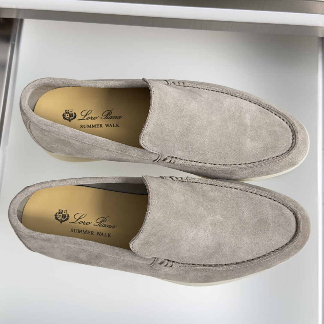 顶级版本：男款Loro Piana 诺悠翩雅 Summer Walk系列 LP 老钱风 休闲 平底 乐福