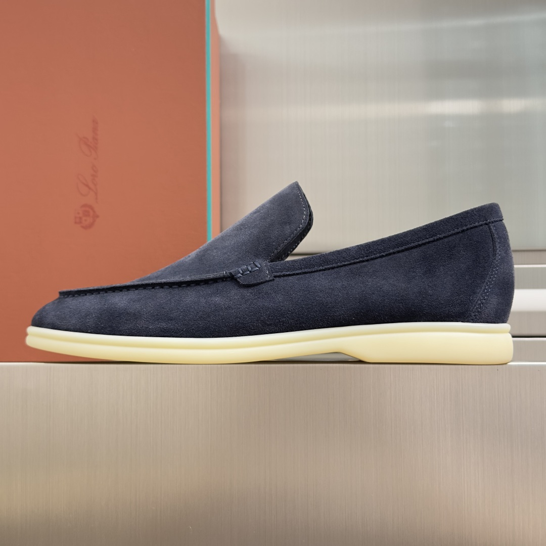 顶级版本：男款Loro Piana 诺悠翩雅 Summer Walk系列 LP 老钱风 休闲 平底 乐福