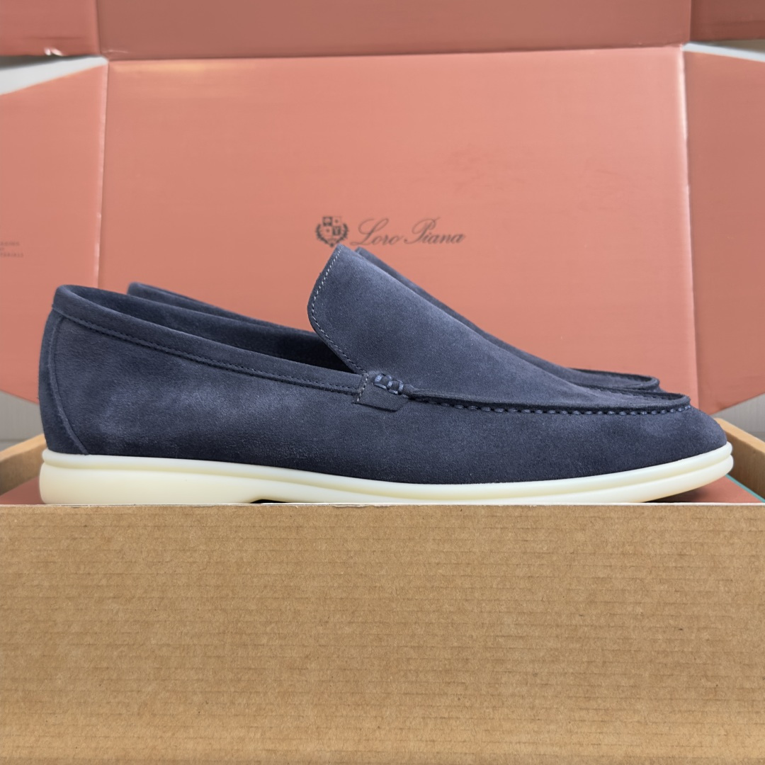 顶级版本：男款Loro Piana 诺悠翩雅 Summer Walk系列 LP 老钱风 休闲 平底 乐福