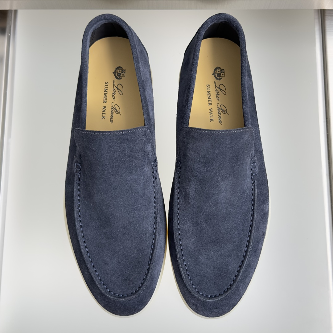 顶级版本：男款Loro Piana 诺悠翩雅 Summer Walk系列 LP 老钱风 休闲 平底 乐福