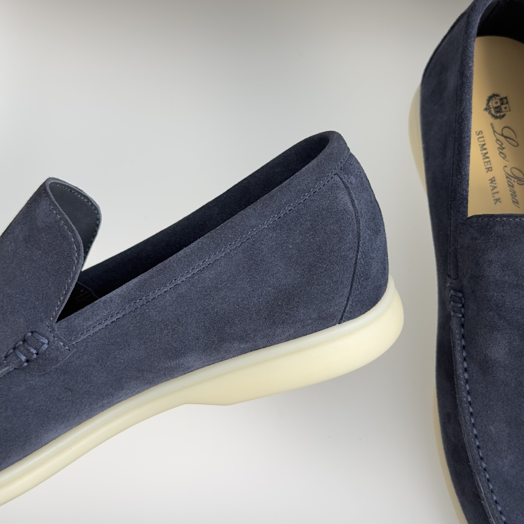 顶级版本：男款Loro Piana 诺悠翩雅 Summer Walk系列 LP 老钱风 休闲 平底 乐福