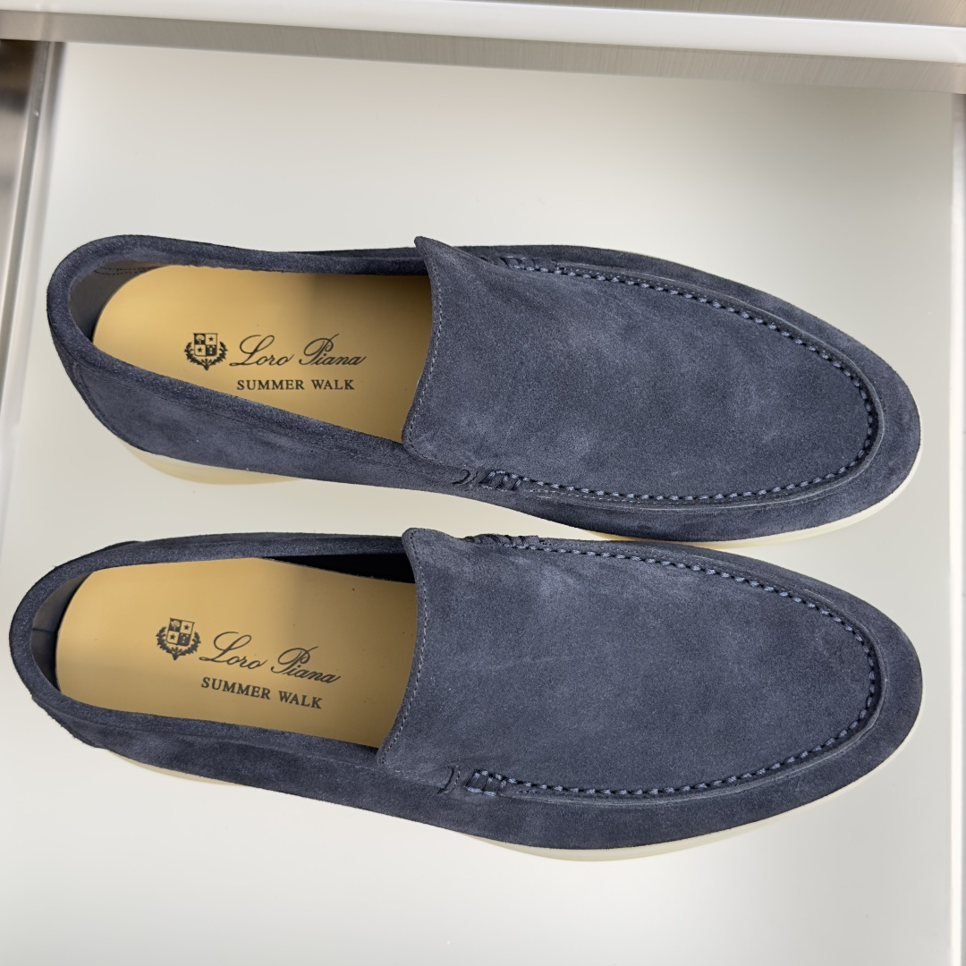顶级版本：男款Loro Piana 诺悠翩雅 Summer Walk系列 LP 老钱风 休闲 平底 乐福