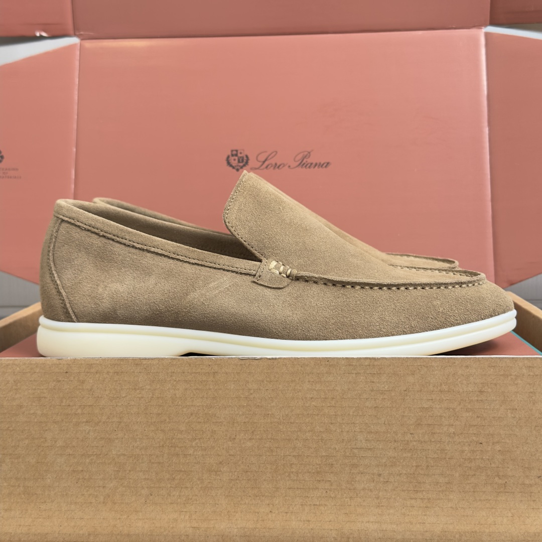 顶级版本：男款Loro Piana 诺悠翩雅 Summer Walk系列 LP 老钱风 休闲 平底 乐福