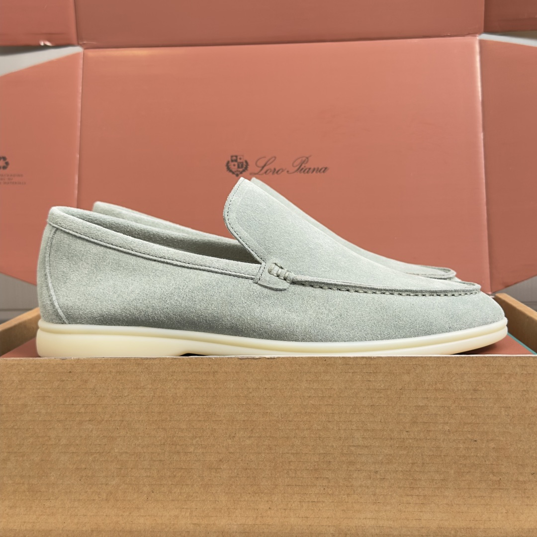 顶级版本：男款Loro Piana 诺悠翩雅 Summer Walk系列 LP 老钱风 休闲 平底 乐福