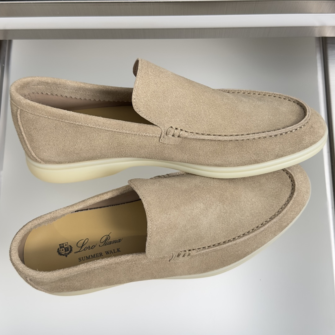 顶级版本：男款Loro Piana 诺悠翩雅 Summer Walk系列 LP 老钱风 休闲 平底 乐福