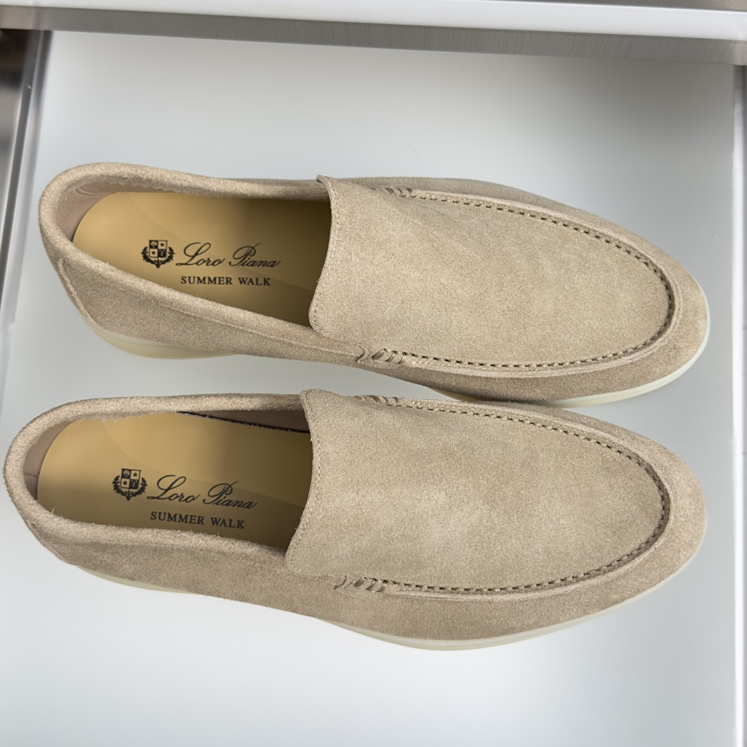 顶级版本：男款Loro Piana 诺悠翩雅 Summer Walk系列 LP 老钱风 休闲 平底 乐福