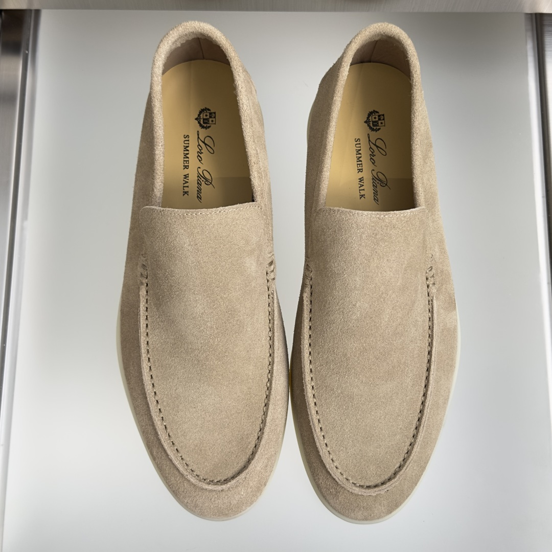 顶级版本：男款Loro Piana 诺悠翩雅 Summer Walk系列 LP 老钱风 休闲 平底 乐福