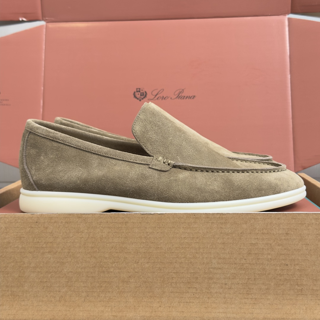 顶级版本：男款Loro Piana 诺悠翩雅 Summer Walk系列 LP 老钱风 休闲 平底 乐福