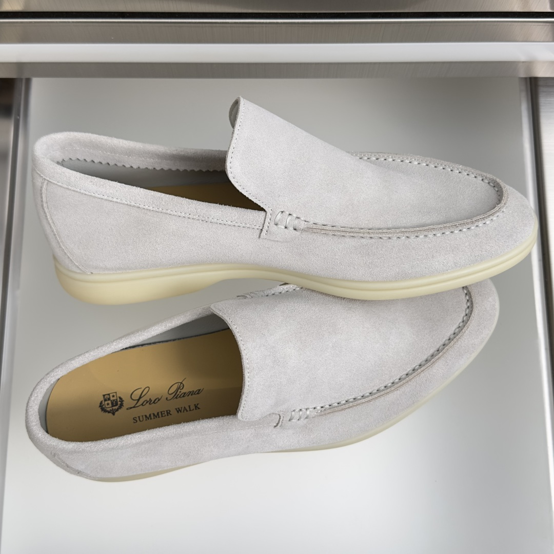 顶级版本：男款Loro Piana 诺悠翩雅 Summer Walk系列 LP 老钱风 休闲 平底 乐福