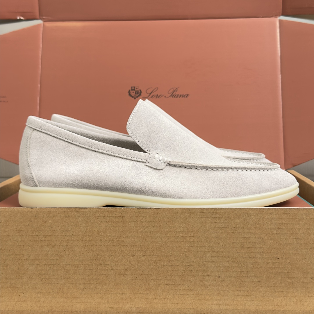 顶级版本：男款Loro Piana 诺悠翩雅 Summer Walk系列 LP 老钱风 休闲 平底 乐福