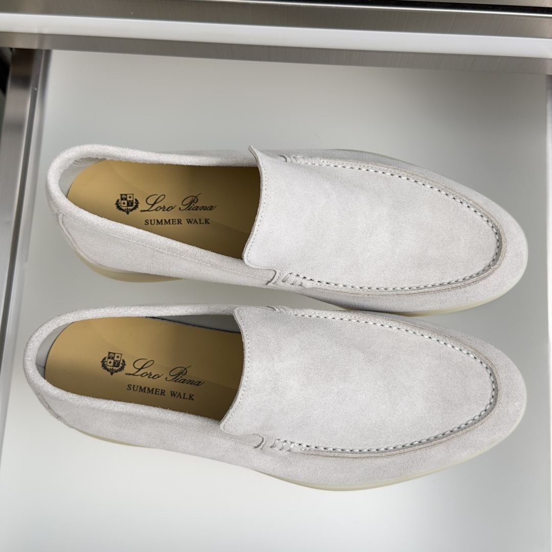 顶级版本：男款Loro Piana 诺悠翩雅 Summer Walk系列 LP 老钱风 休闲 平底 乐福