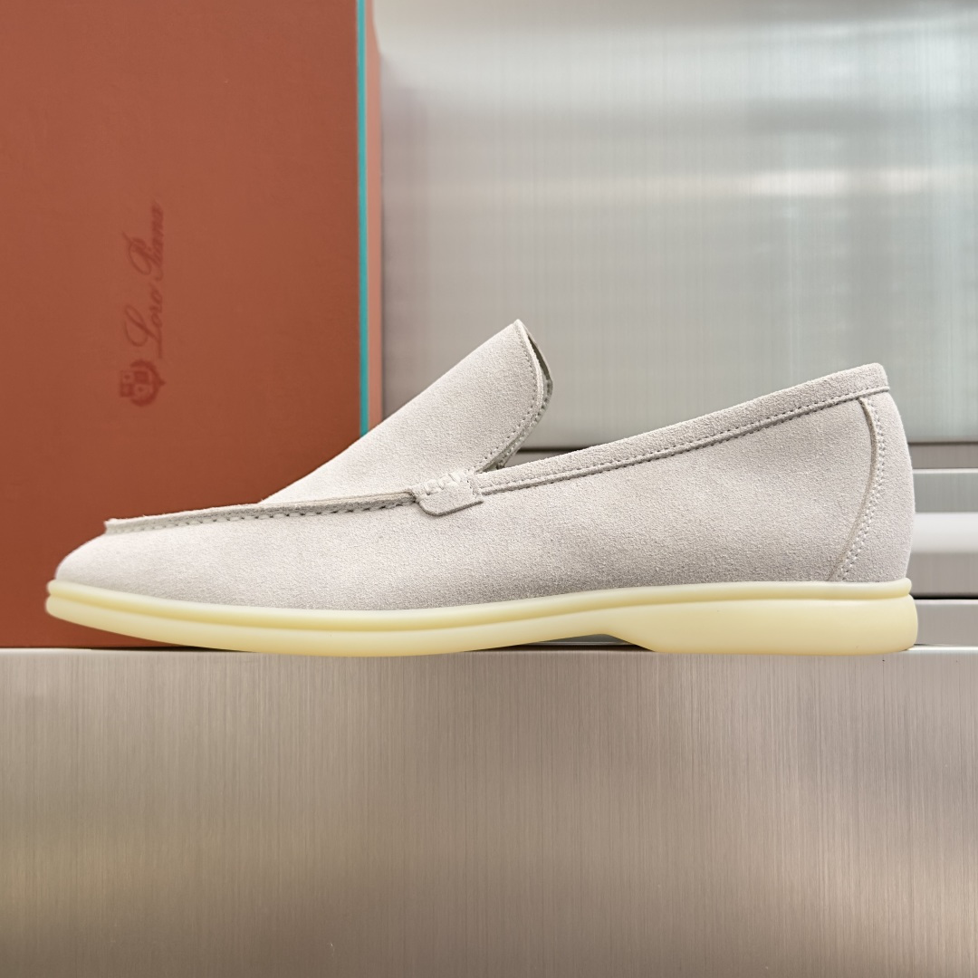 顶级版本：男款Loro Piana 诺悠翩雅 Summer Walk系列 LP 老钱风 休闲 平底 乐福