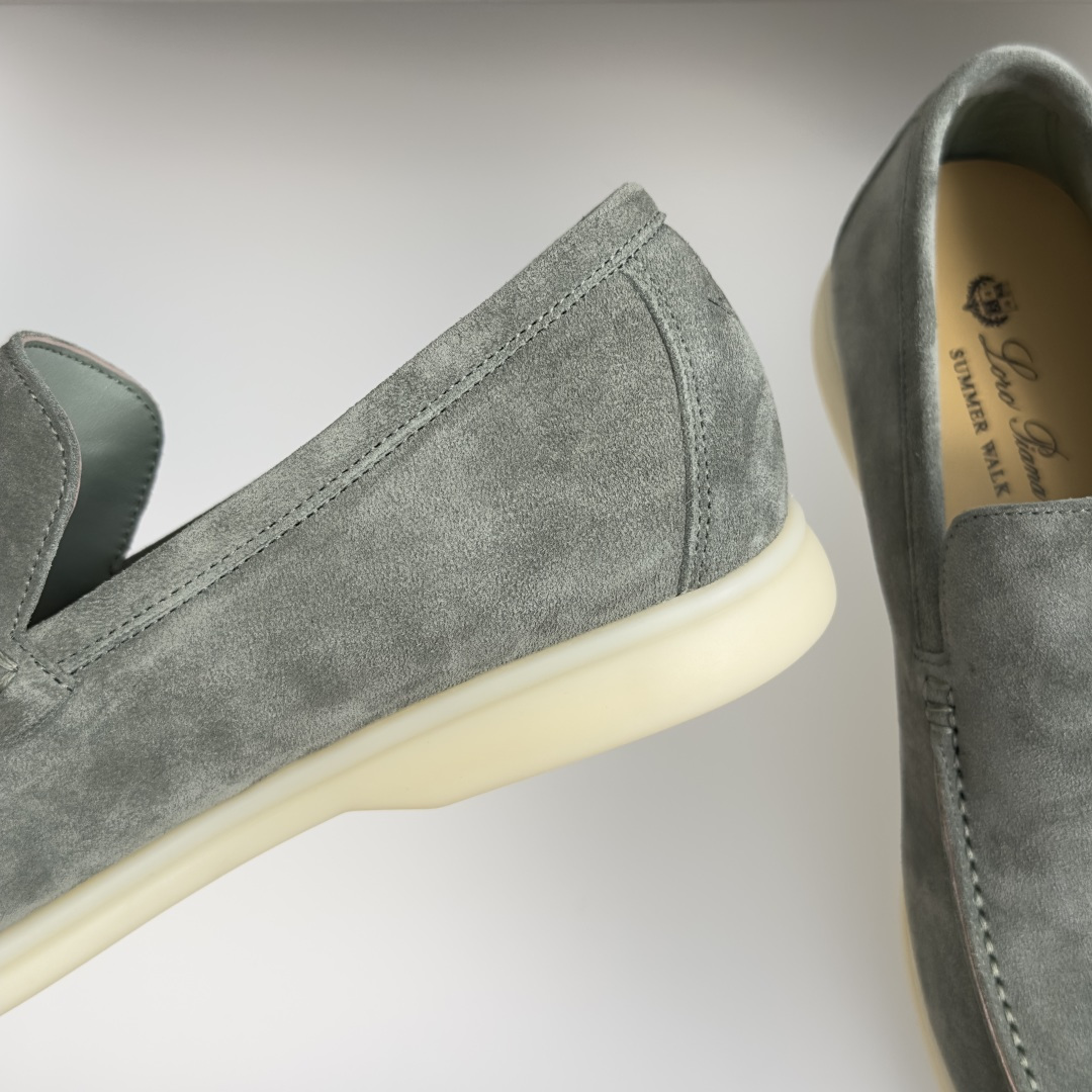 顶级版本：男款Loro Piana 诺悠翩雅 Summer Walk系列 LP 老钱风 休闲 平底 乐福