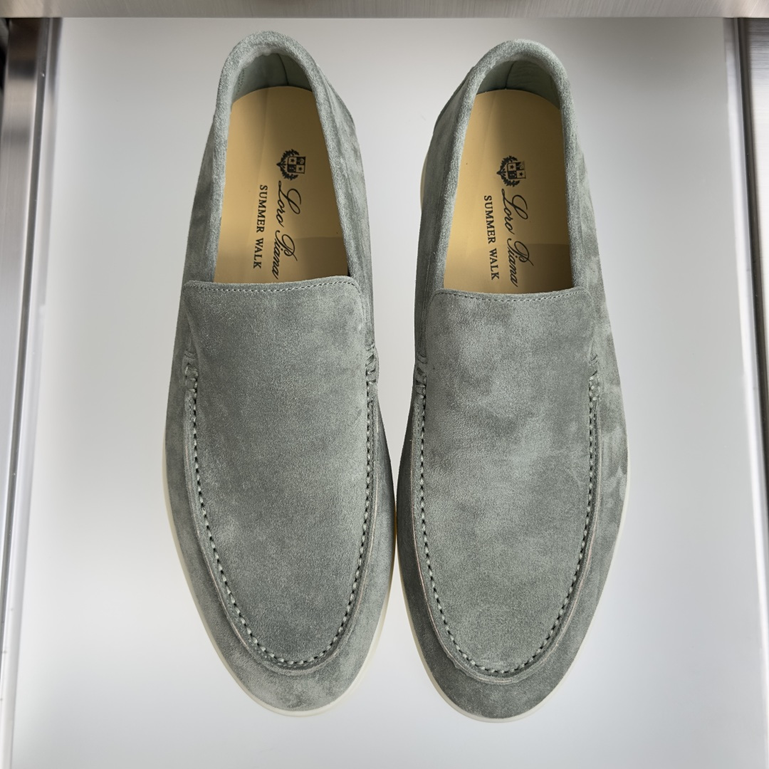 顶级版本：男款Loro Piana 诺悠翩雅 Summer Walk系列 LP 老钱风 休闲 平底 乐福