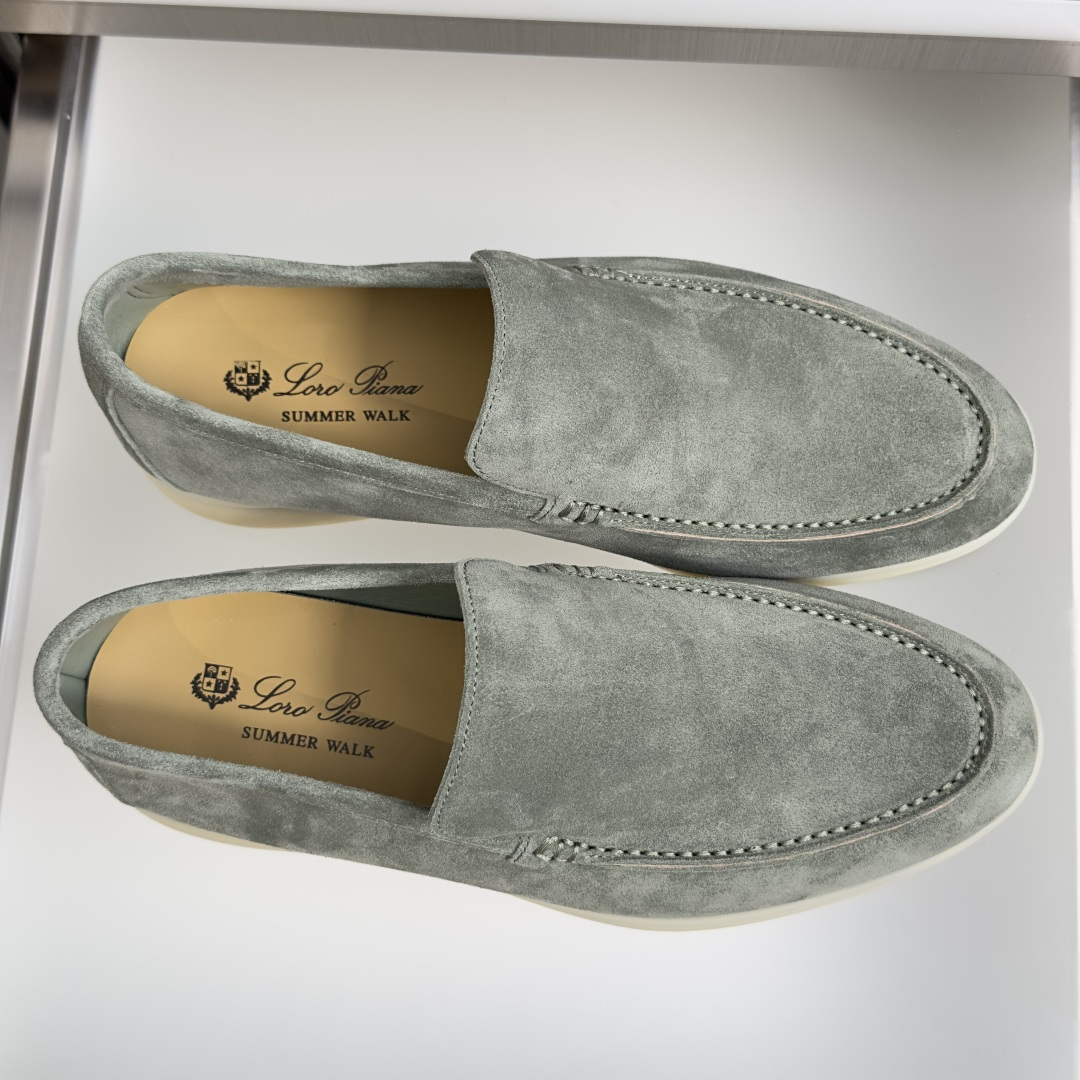顶级版本：男款Loro Piana 诺悠翩雅 Summer Walk系列 LP 老钱风 休闲 平底 乐福