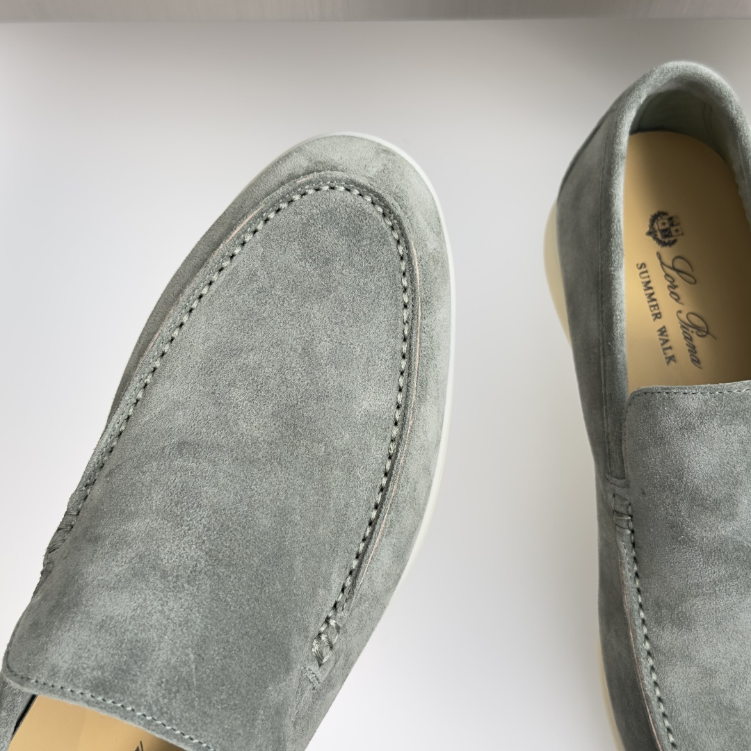 顶级版本：男款Loro Piana 诺悠翩雅 Summer Walk系列 LP 老钱风 休闲 平底 乐福