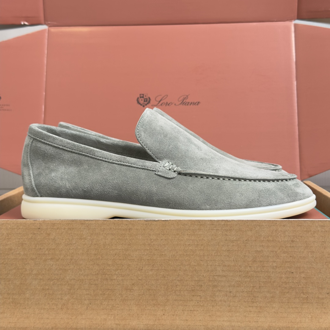 顶级版本：男款Loro Piana 诺悠翩雅 Summer Walk系列 LP 老钱风 休闲 平底 乐福