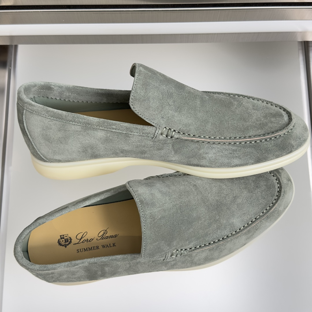 顶级版本：男款Loro Piana 诺悠翩雅 Summer Walk系列 LP 老钱风 休闲 平底 乐福