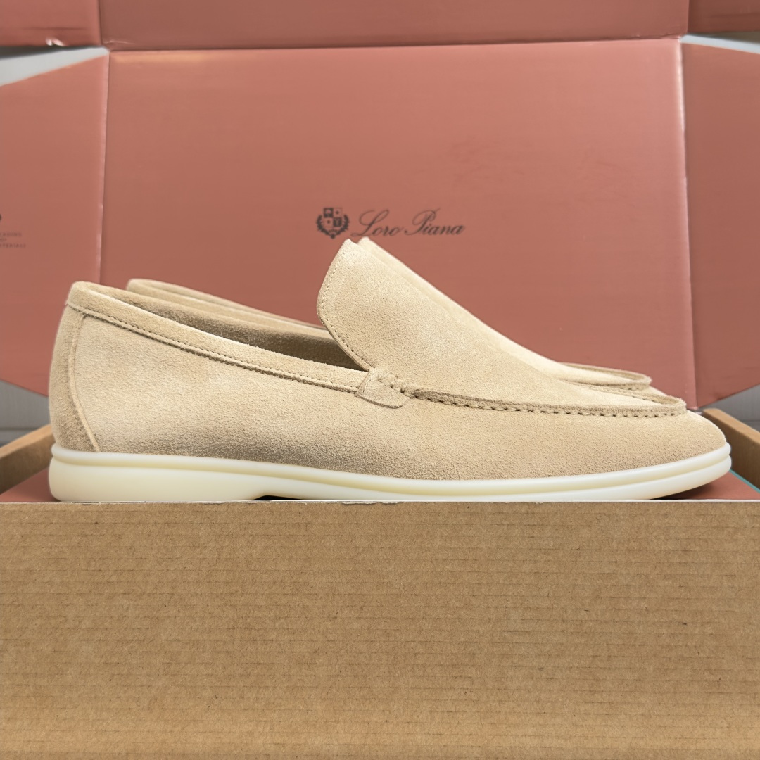 顶级版本：男款Loro Piana 诺悠翩雅 Summer Walk系列 LP 老钱风 休闲 平底 乐福
