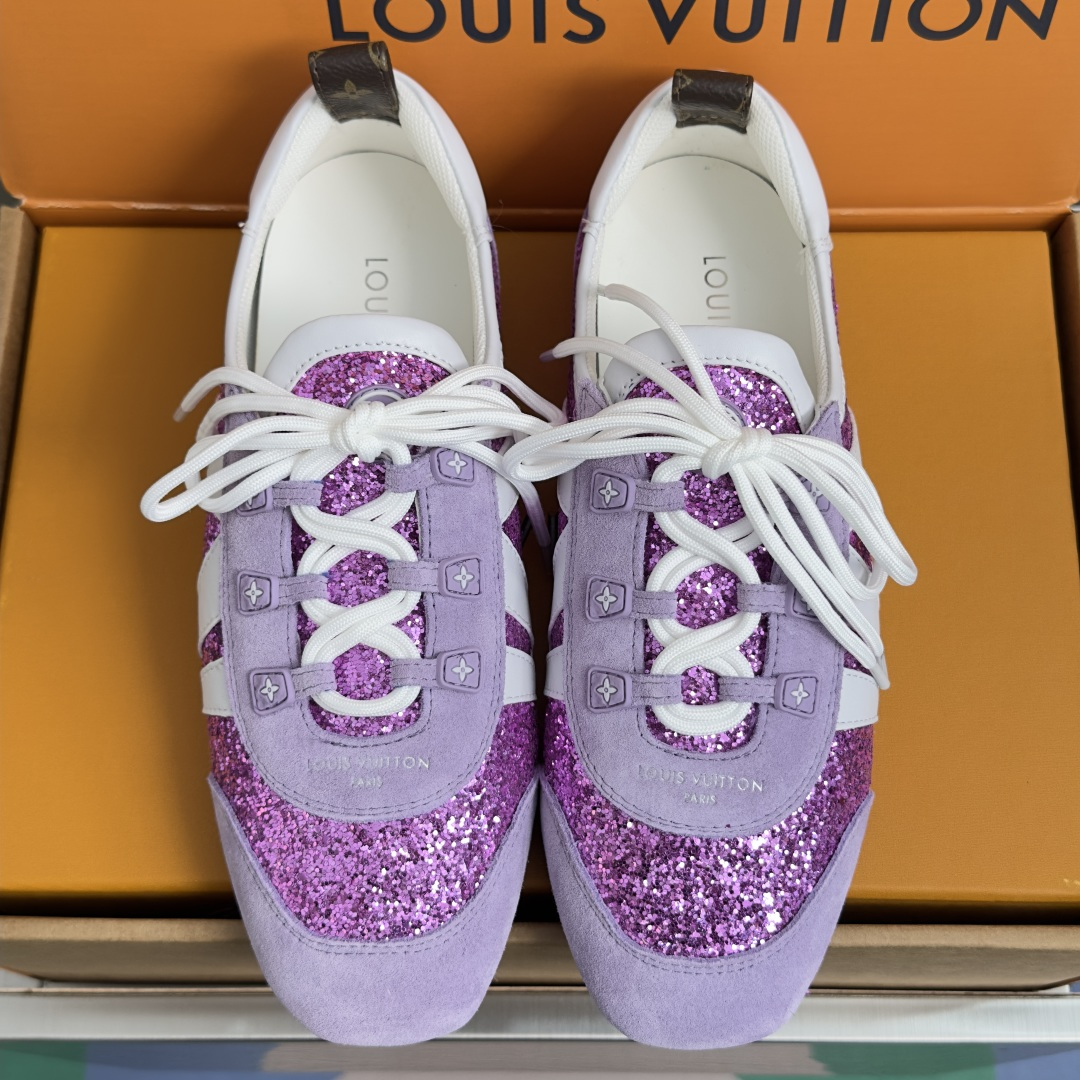 顶级版本：女款LV路易威登 L家 驴牌 最新Sneakerina系列 情侣款 玛丽珍 格利特 芭蕾运动鞋
