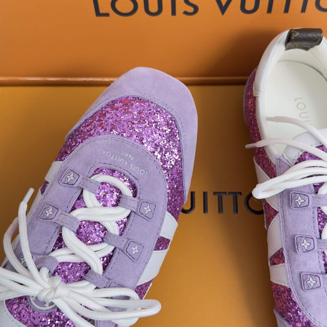 顶级版本：女款LV路易威登 L家 驴牌 最新Sneakerina系列 情侣款 玛丽珍 格利特 芭蕾运动鞋