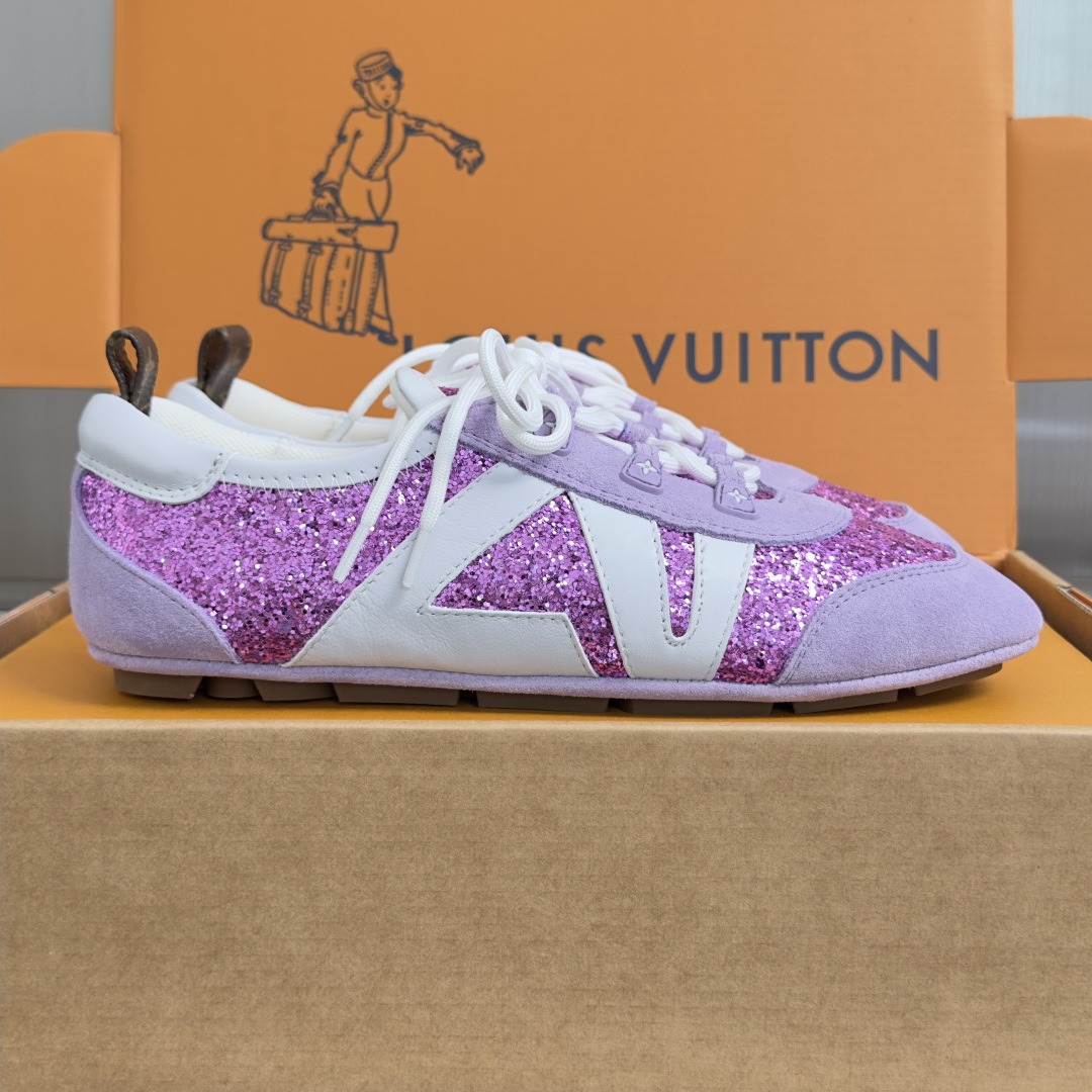 顶级版本：女款LV路易威登 L家 驴牌 最新Sneakerina系列 情侣款 玛丽珍 格利特 芭蕾运动鞋