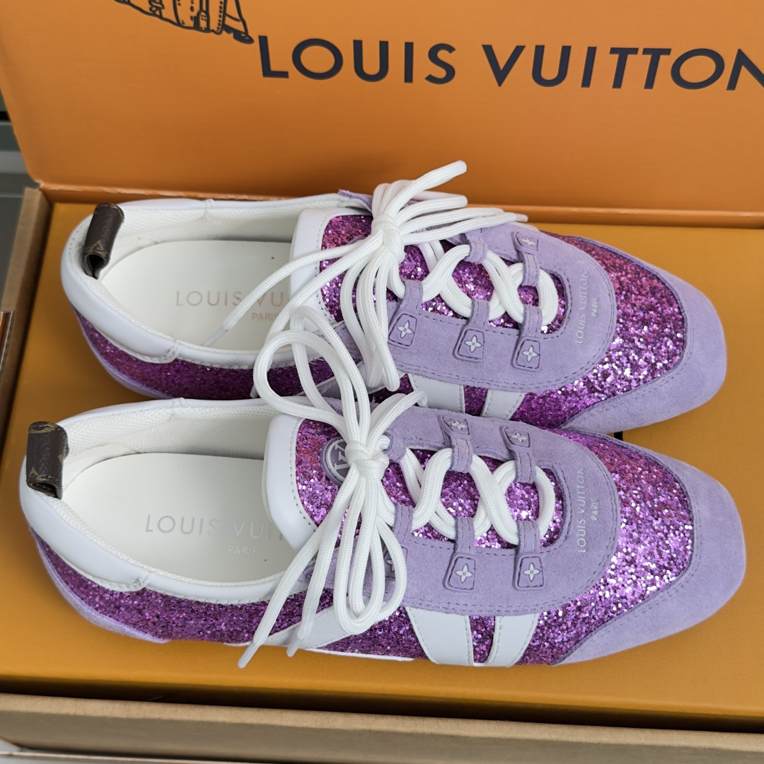 顶级版本：女款LV路易威登 L家 驴牌 最新Sneakerina系列 情侣款 玛丽珍 格利特 芭蕾运动鞋