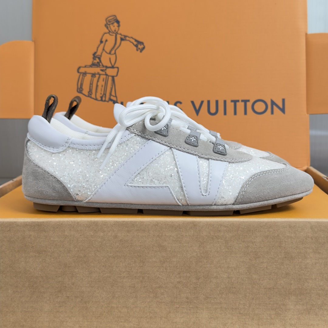 顶级版本：女款LV路易威登 L家 驴牌 最新Sneakerina系列 情侣款 玛丽珍 格利特 芭蕾运动鞋