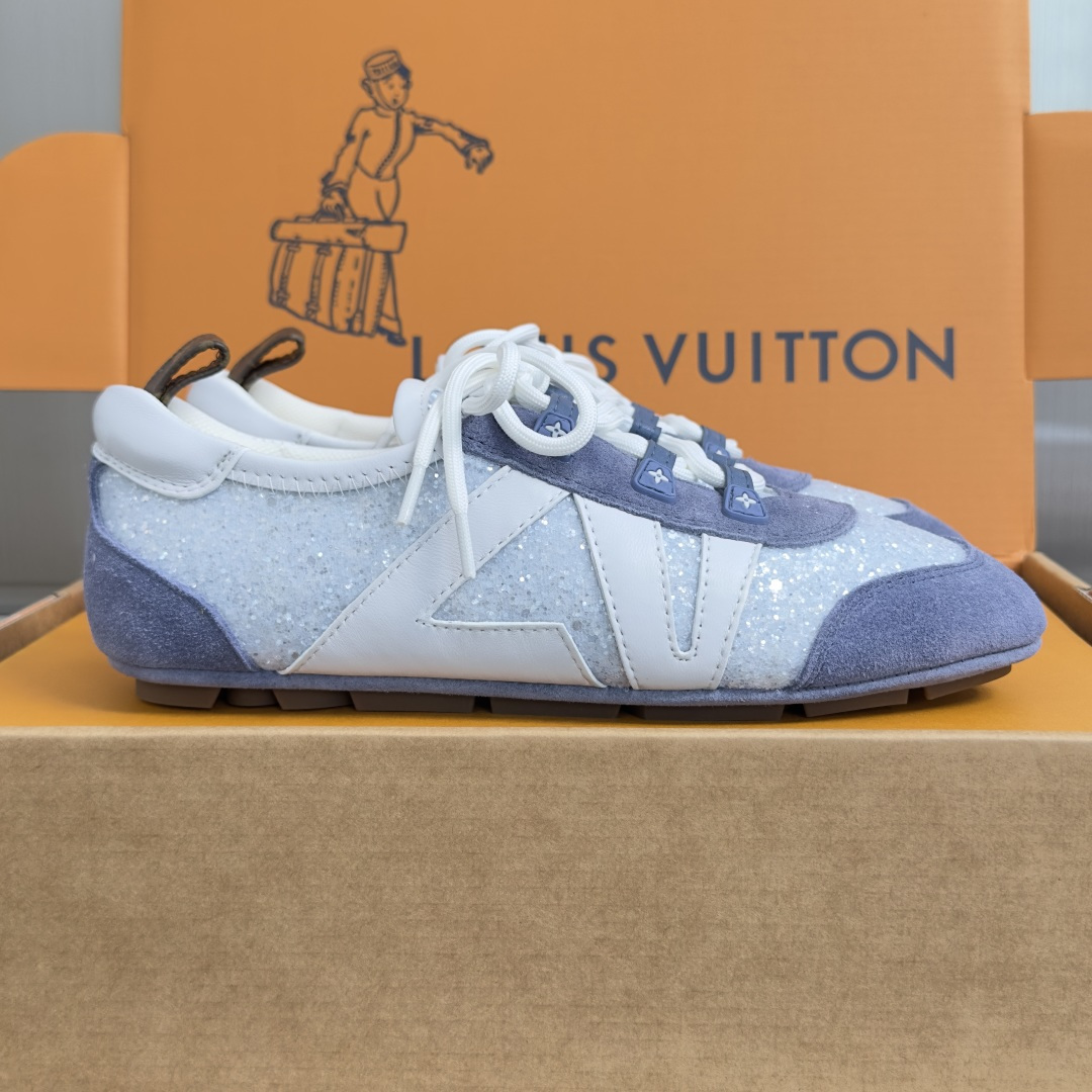 顶级版本：女款LV路易威登 L家 驴牌 最新Sneakerina系列 情侣款 玛丽珍 格利特 芭蕾运动鞋