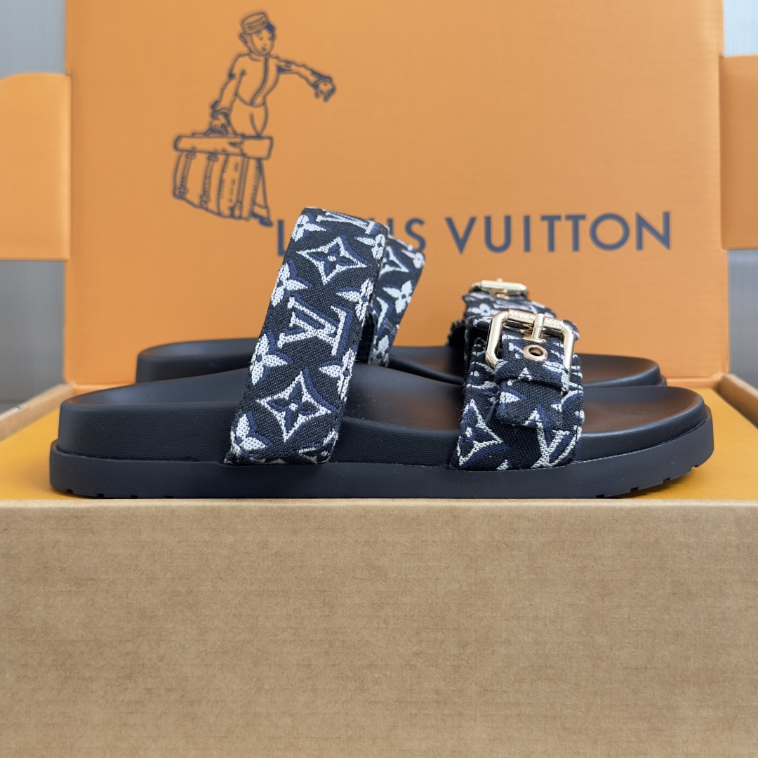 顶级版本LV 路易威登L家 驴牌 Isola Comfort系列 厚底 凉拖鞋 男士+10本款 LV I