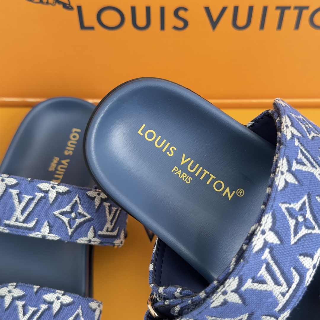 顶级版本LV 路易威登L家 驴牌 Isola Comfort系列 厚底 凉拖鞋 男士+10本款 LV I