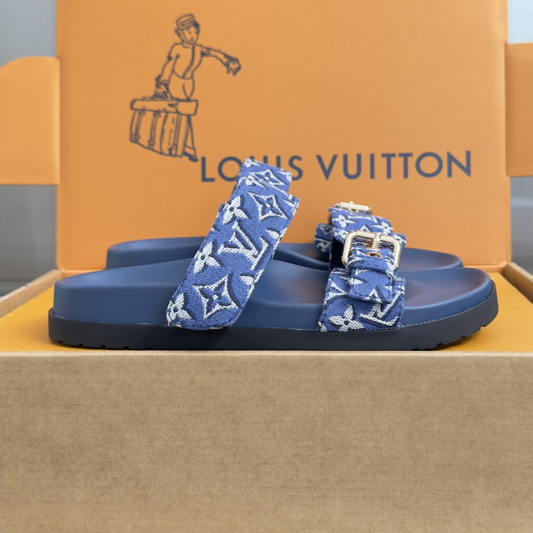 顶级版本LV 路易威登L家 驴牌 Isola Comfort系列 厚底 凉拖鞋 男士+10本款 LV I