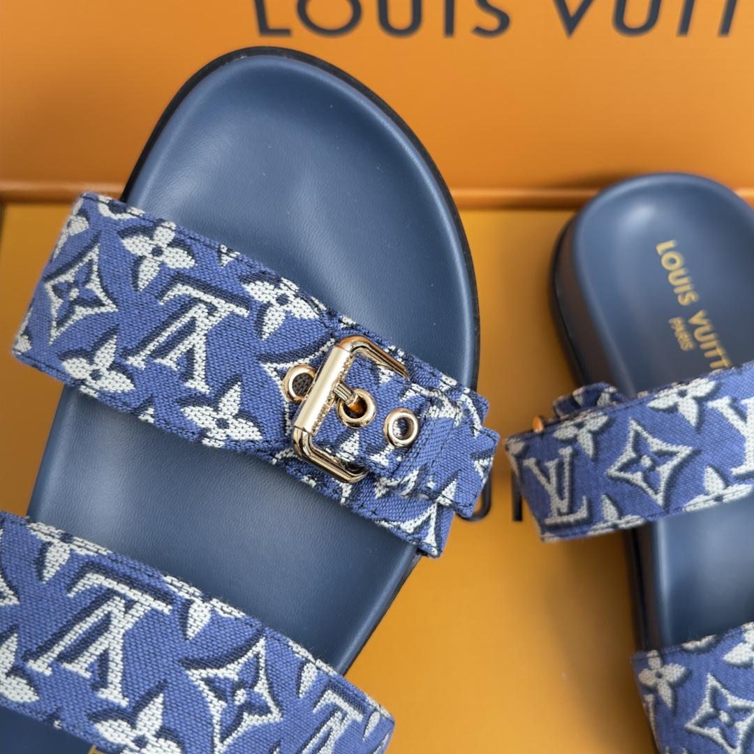 顶级版本LV 路易威登L家 驴牌 Isola Comfort系列 厚底 凉拖鞋 男士+10本款 LV I
