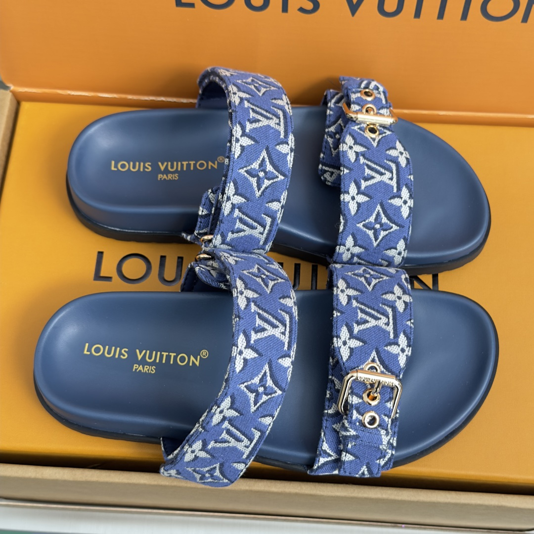 顶级版本LV 路易威登L家 驴牌 Isola Comfort系列 厚底 凉拖鞋 男士+10本款 LV I
