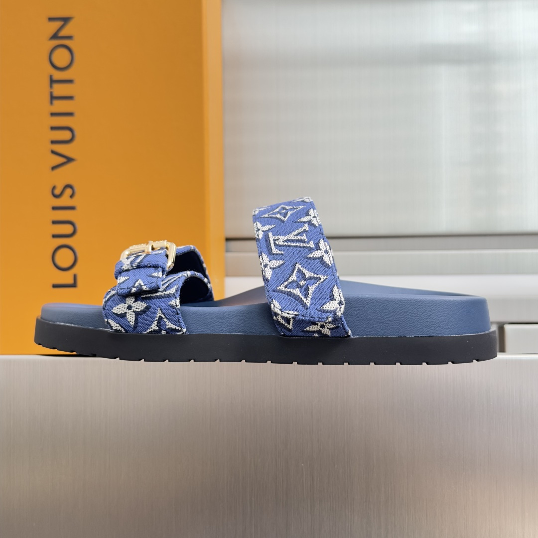顶级版本LV 路易威登L家 驴牌 Isola Comfort系列 厚底 凉拖鞋 男士+10本款 LV I