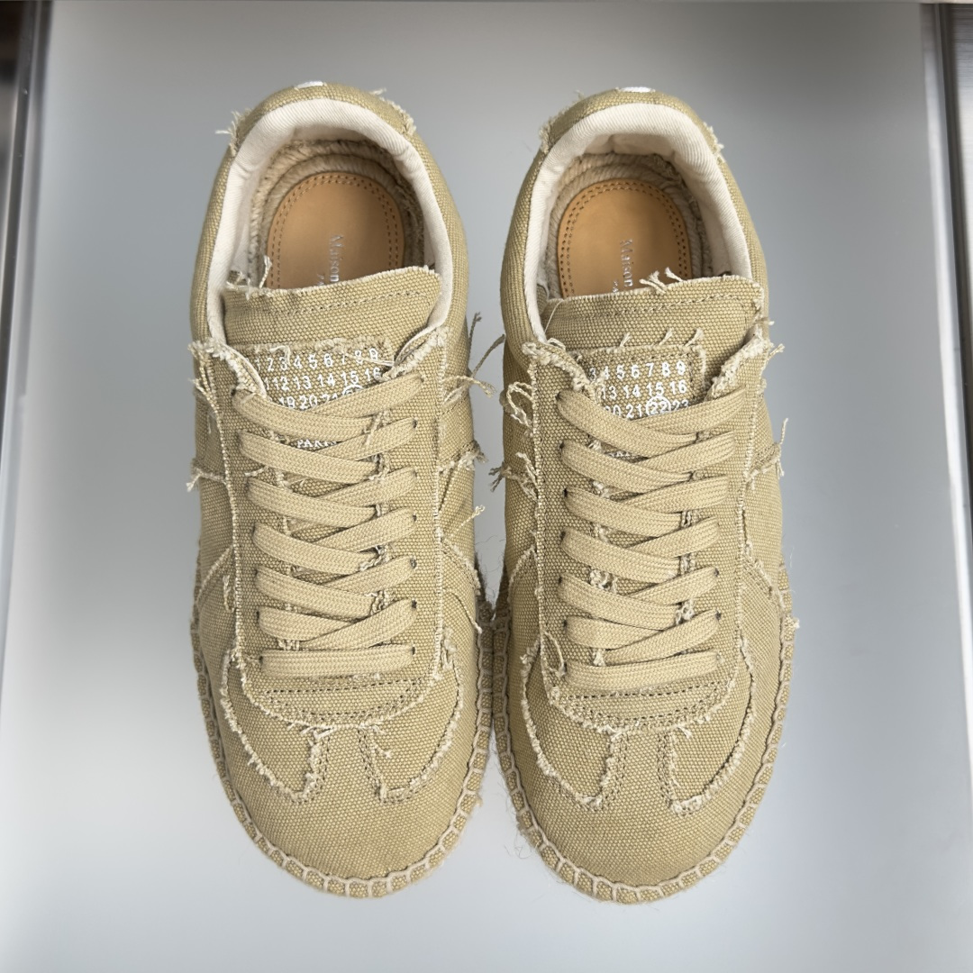 顶级版本：女款 MaisonMargiela MM6 马吉拉  帆布 麻绳底 厚底 德训鞋 休闲 运动鞋 季新款的Mai